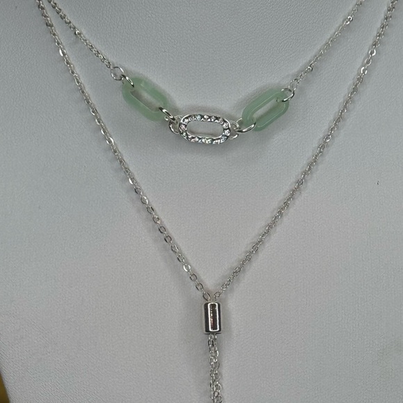 LC Lauren Conrad Silver Tone 16 inch Multi Chain Necklace - Picture 4 of 7